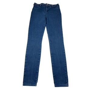 Andrea Jeans Women's 9 Blue Denim Cotton Stretch Mid-Rise Zip Fly Skinny Leg